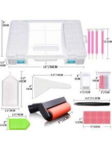Diamond Painting Tool Kit, Diamond Embroidery Accessories Storage Box, Multiple Tools