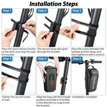 NEWBOLER Electric Scooter Front Bag Handle With USB Port Waterproof Quick Release 3L/5L EVA Large Capacity Universal Scooter