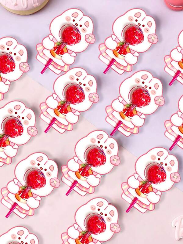 10/50pcs Cute Cartoon Flower Lollipop Decoration Paper Cards