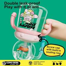 [COMOBEBE]Spill-Proof Tritan Whale Fountain Sippy Cup, 10oz Unique Drinkware For Kids. Perfect Gift For Everyday Drinks And Fun Hydration - 粉色 - 查看 4