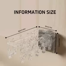 1 件装吸盘式晾衣架，可折叠衣架带夹子，壁挂式，用于晾晒袜子、内衣、浴室 - 彩色 - 查看 1