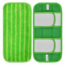 Yhaijj1/2/3pcs High Quality New Cationic Materials Microfiber Mop Pads Adapt To Sweeper 12-Inch Microfiber Mop Pad Reusable And Washable High Dirt And Water Absorption Easy To Clean Cleaning Accessories 11x5inch Purple Green Dark Blue Cleaning Accessories Cleaning Supplies For Apartment Home