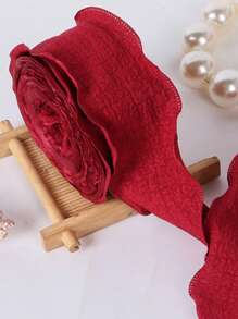 2,5 cm plisowana wstążka wysokiej jakości elastyczna kołnierzowa plisowana wstążka do pakowania ciasta pudełko na urodziny wstążka prezent opakowanie na prezent wstążka warkocz do włosów opakowanie na ciasto kokarda DIY świeży bukiet kwiatów prezent wstążka kwiatowa