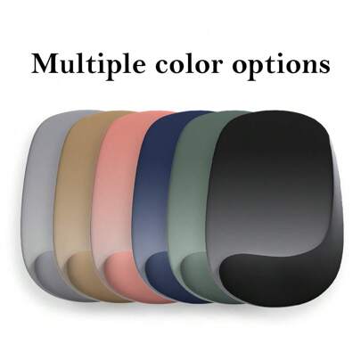 1 件水滴形人体工学鼠标垫，带腕托，多种颜色可选，防滑底部，有助于缓解电脑/笔记本电脑办公使用的手臂疼痛
