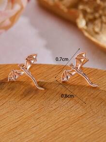 1 Pair Elegant Copper Zirconia Stone Devil's Eye Stud Earrings, Women's Earrings, Suitable For Daily, Party, Holiday Wear, Women's Jewelry