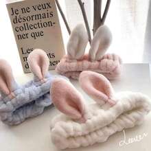 1 件发带，女士洗脸头带，头带配件，可爱兔耳朵，完美的节日礼物，生日礼物，复活节，圣诞节，感恩节