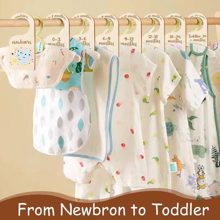 8pcs Clothes Divider For Children,Clothing Classification Mark,Clothing Label,Clothing Storage Card - Multicolor - View 4