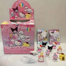 Sanrio Sanrio 1Pc Or 4pcs Random Style Hello Kitty Kuromis Cinnamorolls My Melodies Cartoon Eraser Mystery Box Bag Cute Cat Eraser Blind Box Bag Stationery Gift Office Supplies