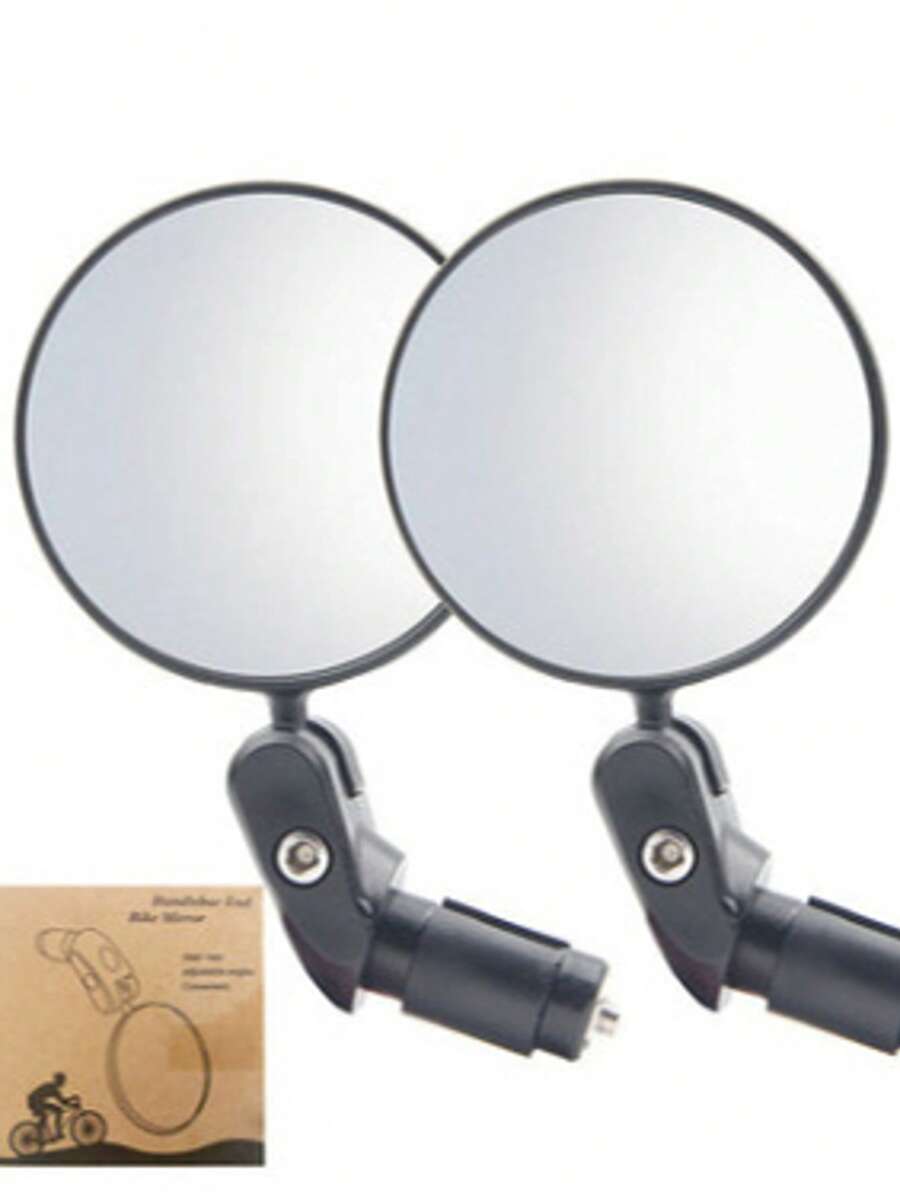 2PCS Universal Bicycle Rearview Mirror Adjustable Rotate Wide-Angle Cycling Handlebar Rear View For MTB Road Bike Accessories - Black - View 1