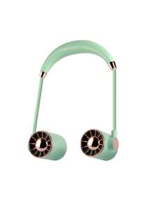 AOYI 1 pieza Ventilador mini recargable y portátil para colgar al cuello, de diseño minimalista, con 1200mAh y 3 velocidades ajustables, para uso en exteriores, con cable de carga - Multicolor - Ver 7