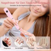 Cortauñas para uñas de gel - Lima eléctrica 12 en 1 - set de manicura eléctrico 20000 rpm, cortauñas eléctrico 5 velocidades, cortauñas para uñas naturales, uñas acrílicas, uñas de gel, eliminar callos