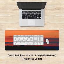 1pc Guiding Light At Sunset: Coastal Scenic Mouse Pad Gaming Mouse Pad Multi-Size Keyboard Desk Mat Rubber Anti-Slip Office Mouse Pad Desk Accessories Keyboard Desk Pad For School Office Home Gift For Friend Family