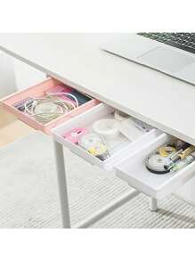 1 pièce Boîte de rangement transparente en acrylique, convenant pour les cosmétiques, les cotons-tiges et le maquillage, organisateur de bureau multifonctionnel, applicable à la coiffeuse, à la salle de bain et à la décoration de chambre d'étudiant, paniers de rangement pour la maison, cadeaux pour femmes et filles