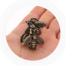 10 piezas Pomos retro de aleación de zinc con diseño de abeja - Tiradores decorativos para cajones de cómoda y muebles del hogar y armarios