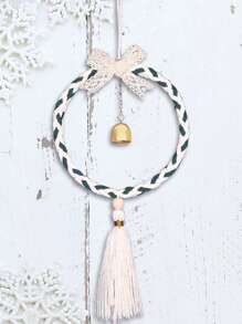 1pc Butterfly Bell Wind Chime Wall Hanging Dreamcatcher Tassel Decor, Boho Home Decoration - Multicolor - View 3