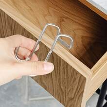 1 个不锈钢抽屉挂钩，时尚设计，适用于厨房、浴室、衣柜、办公室隔断、窄门挂钩 - 彩色 - 查看 11