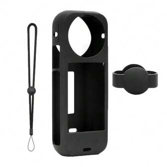 Silicone Protective Case For Insta 360 X4 With Lens Cap Hang Rope Soft Protective Sleeve Body Cover For Insta360 X4 Accessories