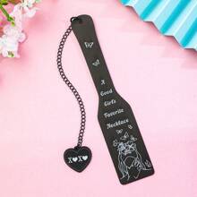 1pc Creative Personalized Metal Book Marker, Black Plated Bookmark Series, Gift For Bibliophile, Women Literature Theme Bookworm, Surprise Gift For BFF Back To School - màu đen - Xem 7