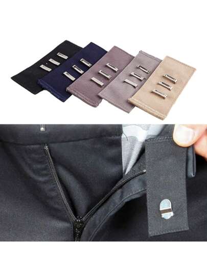 1 件可调节腰带延长器纽扣 - 可拆卸、可调节孕妇裤扣、弹力男女裤、长钩、牛仔裤纽扣延长器套装和腰带延长器、实用缝纫工具、男女可调节腰带扩展器