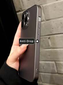 高端新款磨砂手机壳兼容iPhone 16 15 14 13 12 Pro Max轻奢高级钛原色防尘超火纯色AG玻璃二次钛金属保护套 - 鈦灰色 - 查看 4