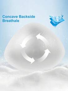ANGDIE 1pc Silicone Flesh Colored Triangle Breast Prosthesis, Heat-Resistant Suitable For Swimming & Spa, Artificial Silicone Breast Form, Unisex Post Mastectomy Silicone Breast Pad, Single Pack - Clear - View 4