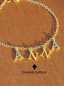 1 pièce Bracelet de cheville personnalisé avec nom pour femmes, bracelet de cheville avec lettre A-Z, bracelet de cheville en acier inoxydable, cadeau de la Saint-Valentin pour votre petite amie, mode, rétro, signature, mode, mode d'automne, San Francisco, personnalisation punk, personnalisé, unique, cadeau idéal pour lui