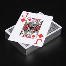 1pc Fun Playing Cards 63*88mm Gold/Silver Foil Border PVC Poker Large Character Fast Competitive Multiplayer Solitaire Game - Multicolor - View 10