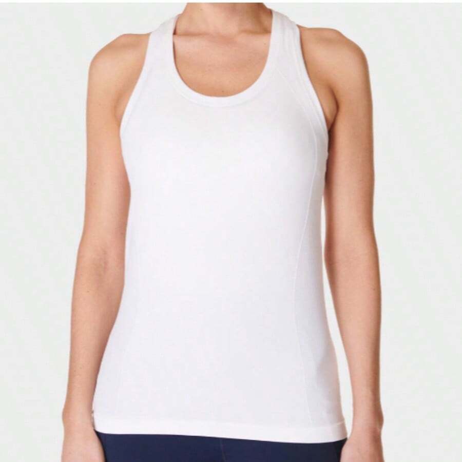 Athlete Seamless Workout Tank Top - White - View 1