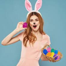 24/36/50pcs Fillable Plastic Easter Eggs, 6cm Hollow Easter Decorative Eggs - View 7