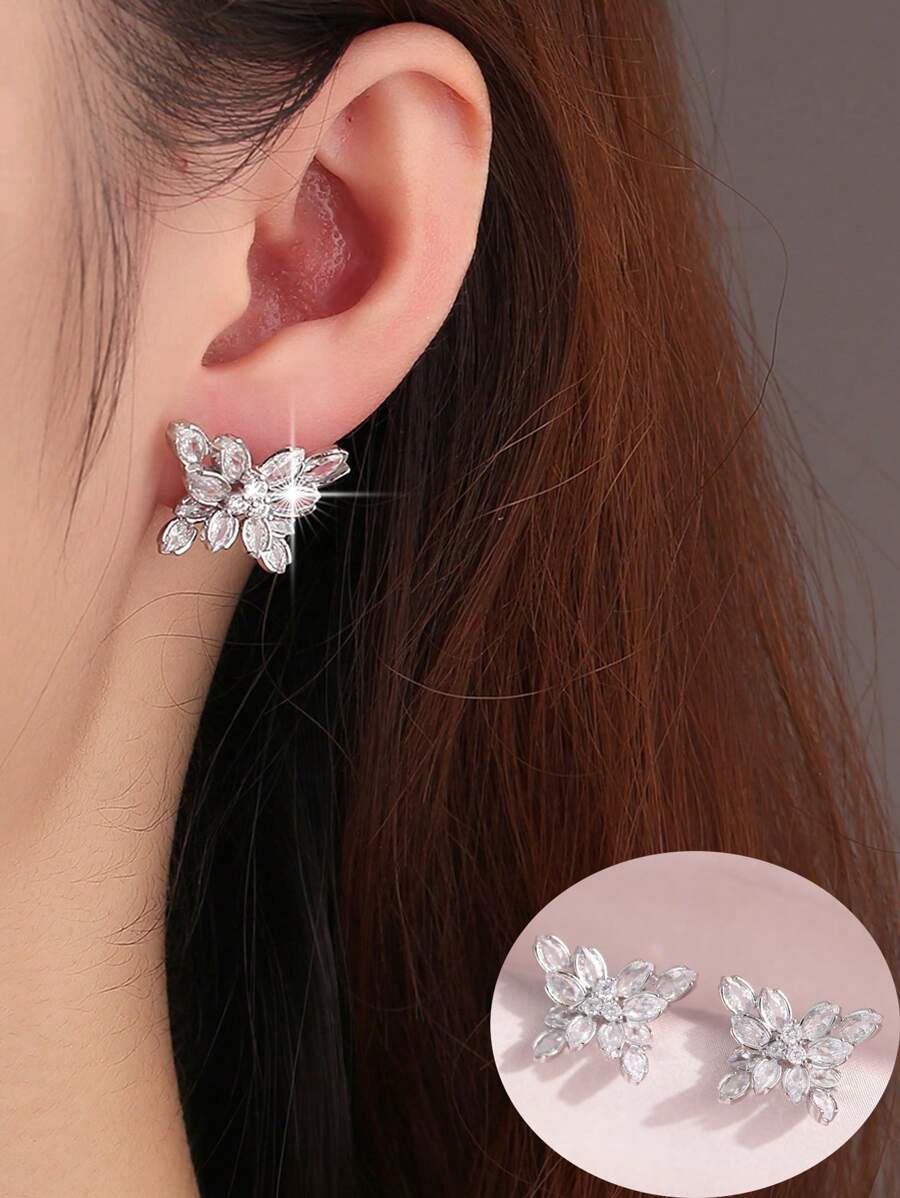 1 para Modnych i wykwintnych cyrkonii w kształcie motyla, kropla wody, luksusowy prezent ślubny na wieczór, uniwersalny, spersonalizowany, damski kolczyk