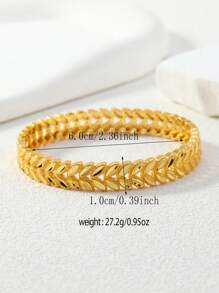 1 Ramadan Stijl Dubai Luxe Tarwe Dames Sieraden Armband, Geschikt Voor Het Geven Van Cadeaus, Dagelijkse Kleding En Andere Gelegenheden