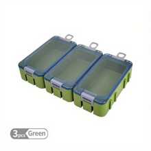 3pcs Set Glow-In-The-Dark Mini Fishing Tackle Box - ABS/PC, Stackable To Store Hooks, Baits And Accessories, Vibrant Mixed Colors, With Transparent Divider, Fishing Lures And Baits