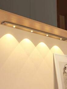 1 pieza Luz LED para gabinete con sensor de movimiento, luz LED inteligente extra delgada recargable por USB y regulable con 3 modos de color, inalámbrica magnética para cocina, armario, closet, dormitorio y mirilla