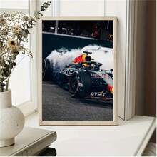 1 Peça Pôster de Arte em Tela de Aquecimento de Carro de Corrida para Decoração de Ambiente, Impressão de Alta Qualidade para Casa, Quarto, Sala de Estar, Escritório, Decoração de Parede de Café (Sem Moldura) - Multicolorido - Visão 1