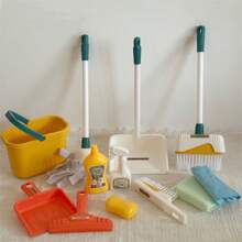 Colorful Children's Cleaning Set - Play House Cleaning Tool Kit With Dustpan, Broom, Bucket, Mop, Etc. Suitable As Birthday Gift For Boys And Girls, Housework Role Play, Imaginative Toy
