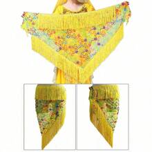 1pc Women Belly Dance Accessories Mesh Hip Scarf Triangle Long Tassel Women Waist Chain Sequin Stage Performance Belly Dance Waist Chain - Multicolor - View 4