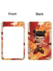 1pc Nezha: Devil Children's Sea Badge Student Meal Card Certificate Protection Box Campus Card Pickup Bank Card Box - Multicolor - View 13