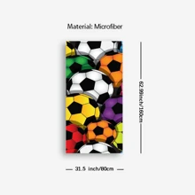 1 pièce Serviette de plage créative imprimée de football, serviette de plage à la mode adaptée à la piscine, aux vacances, à la plage, à la douche, serviette de plage multifonctionnelle, parfaite pour la plage d'été