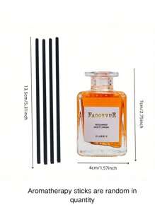 1pc Romantic Aromatherapy, 1.69oz Rattan Essential Oil, Quantity/Color Random Aromatherapy Sticks, Lavender, Peach Ebonwood Agarwood,Home Bedroom Air Freshener, Reed Diffuser, Office Home, Deodorizing Essential Oil Ornaments, Aromatherapy Gift For Your Girlfriend, 2 Types Of Labels Are Shipped Randomly