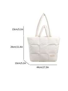 Casualowa, nowa, modna damska torba typu tote, uniwersalna, minimalistyczna, duża, miękka torba na ramię do codziennego użytku, odpowiednia do biura, dojazdów do pracy, studentów, torebka z płótna na każdą okazję