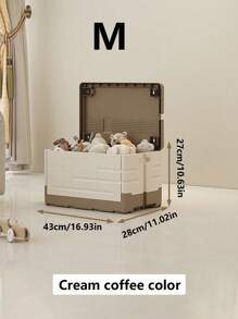 1pc Storage Box Household Artifact Large Capacity Toy Sorting Storage Box Cover Folding Student Book Storage Cabinet Basket