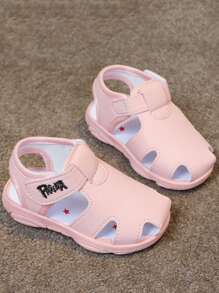 1 Pair Infant/Toddler Comfortable Soft Bottom Outdoor Versatile New Casual Thickened Bottom Walking Shoes, Suitable For Summer, Beach, Vacation, School, Stepping - Pink - View 7