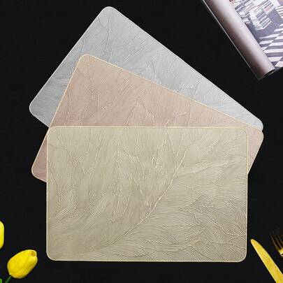 1-8 件简约矩形 PVC 餐垫，可洗，易清洁，可擦拭，防滑，耐热，餐桌垫，甜蜜遐想，优雅餐垫，桌面摆设，厨房餐垫，节日婚礼装饰