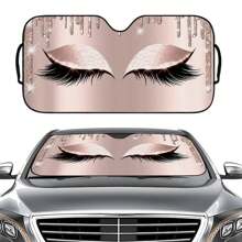 1 pieza de parasol para parabrisas delantero de coche con estampado de expresiones faciales surtidas, adecuado para la mayoría de modelos de coches, camiones, autocaravanas, sedanes