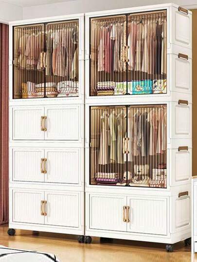 Organizzatore da armadio a 5/4/3/2/1 ripiani, organizzatore di spazio, portascarpe, organizzatore per il trucco, organizzatore per vestiti, mobile contenitore con cassetti per la camera da letto