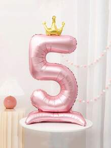 24pcs/Set 1st Birthday Crown Foil Balloons Boy Girl Party Decorations