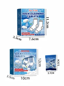 JUE FISH 1/5/PC Socks Cleaning Effervescent Tablets Gently Clean Stubborn Stains, Clean And Fragrant White Socks Cleaning Tablets - Multicolor - View 7