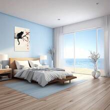 The Black Cat Stood On A Branch Which Bloomed The Red Flowers. Large Wooden Framed Wall Painting Artist Home Decoration Oil Painting - Bedroom, Bathroom, Living Room, Office, Kitchen, Christmas Gifts - 1 Piece