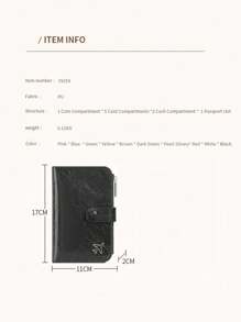 Customizable With Name Or Initial, High Quality PU Leather, Minimalist RFID Passport Holder, Solid Color Cute Zipper Card Case, Magnetic Passport Protector, Ideal Gift For Friends, Family, Graduation, Back To School, Birthday, Holiday, Anniversary - Multicolor - View 6