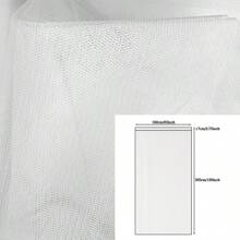 1 Piece White Outdoor Mosquito Net Curtain, Transparent Decorative Breathable Mesh, Adjustable Height, Easy Installation For Patio, Balcony, Garage Door, Backyard, Porch, Gazebo - White - View 15